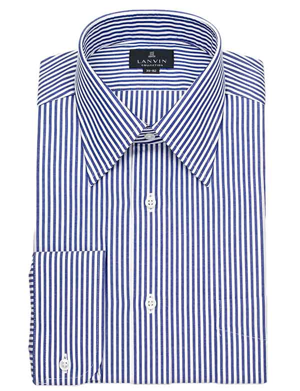 ワイシャツ ストライプ ネイビー LANVIN| CHOYA SHIRT（チョーヤシャツ