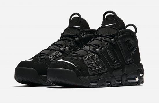 NIKE SUPREME × NIKE AIR MORE UPTEMPO`ブラック` (シュプリーム