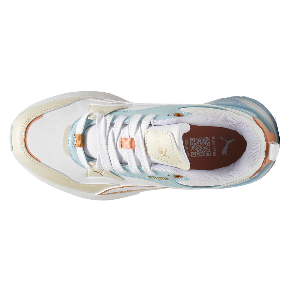 Shop Blue, White Womens Puma R78 Disrupt Lace Up Sneakers – Shoebacca