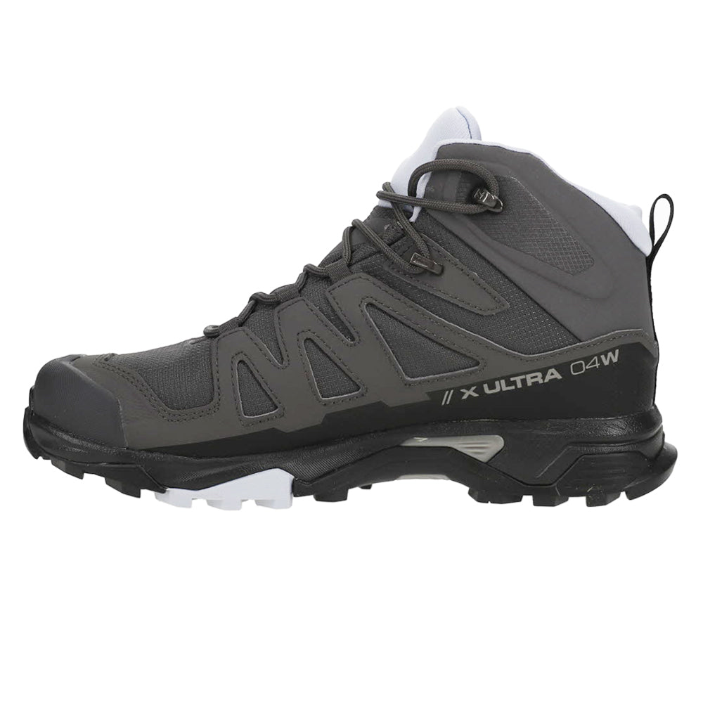 Shop Grey Womens Salomon X Ultra 4 Mid GTX Trail Running Shoes