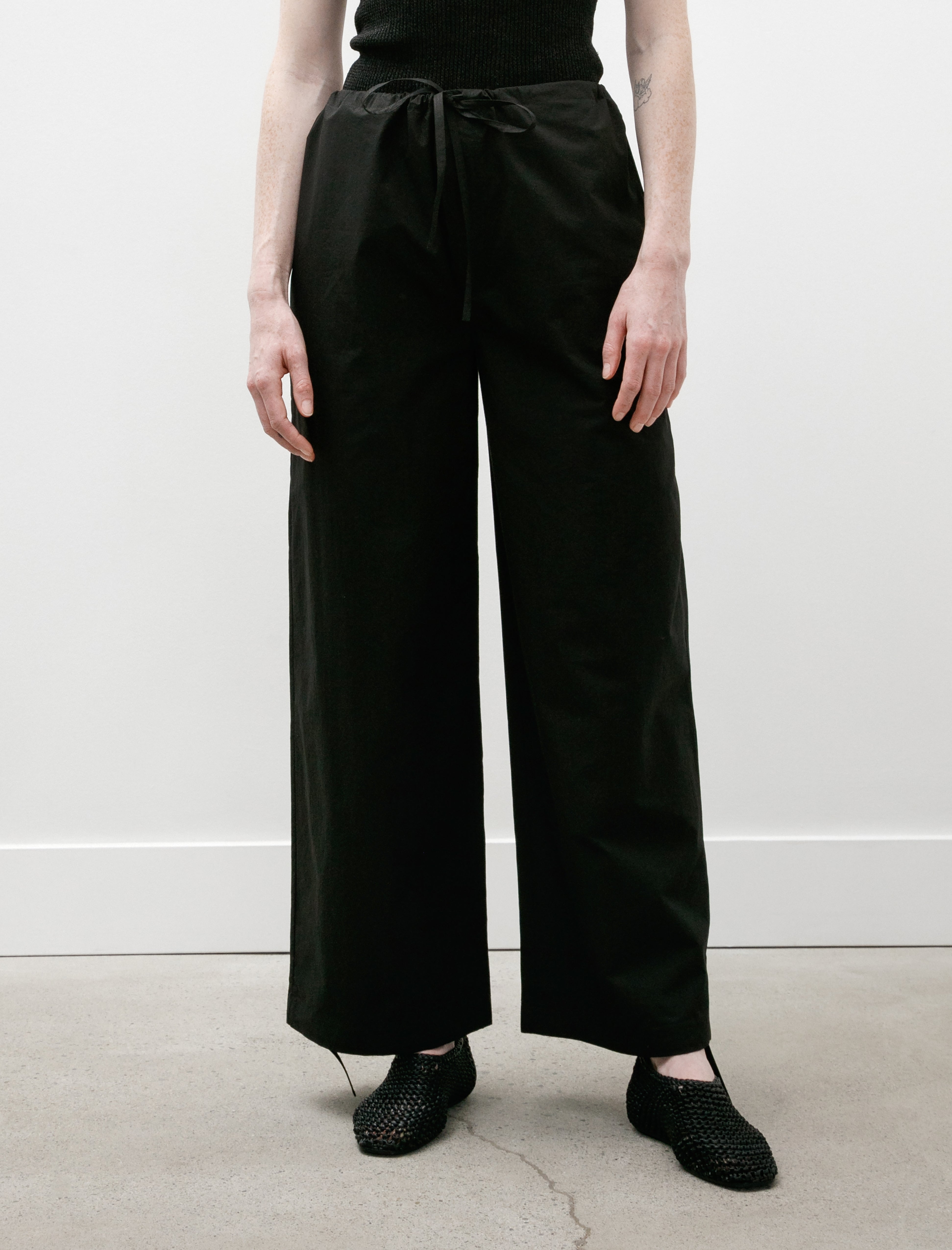 Cristaseya Maxi Large Pants with Drawstrings Black – Neighbour