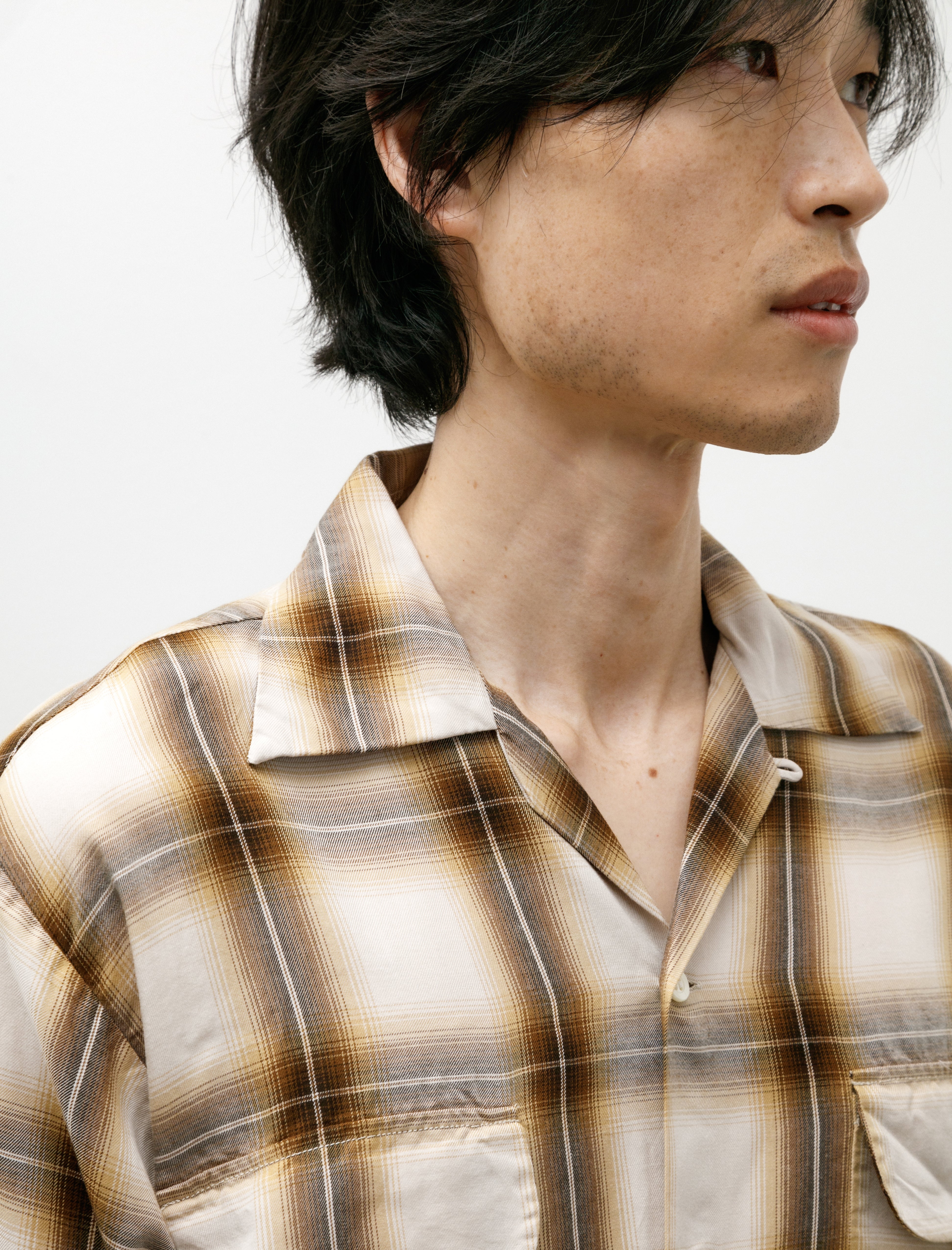 orSlow Ombre Check Shirt Brown – Neighbour