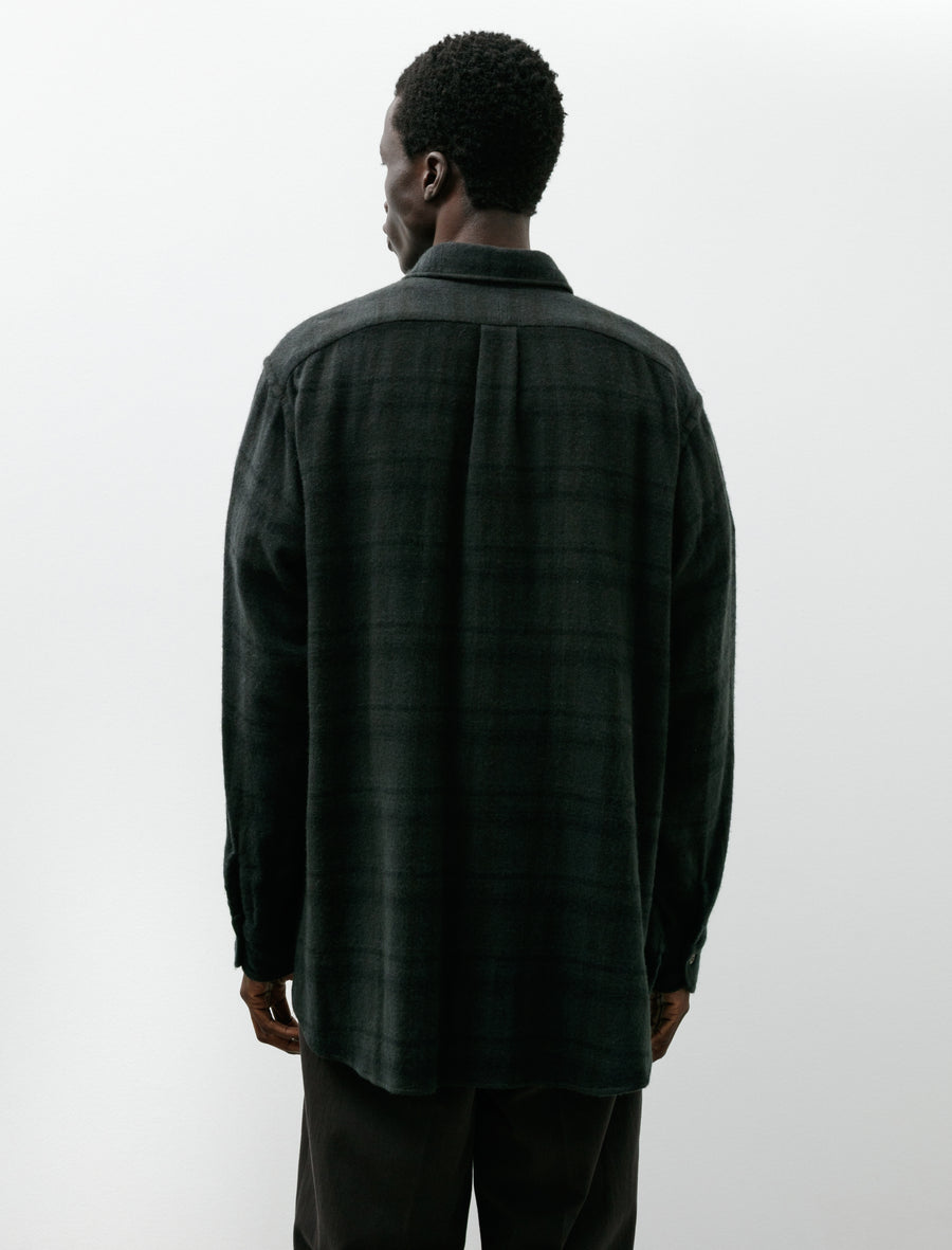 Maatee & Sons Cashmere Nel Shirt Dark Green Check – Neighbour
