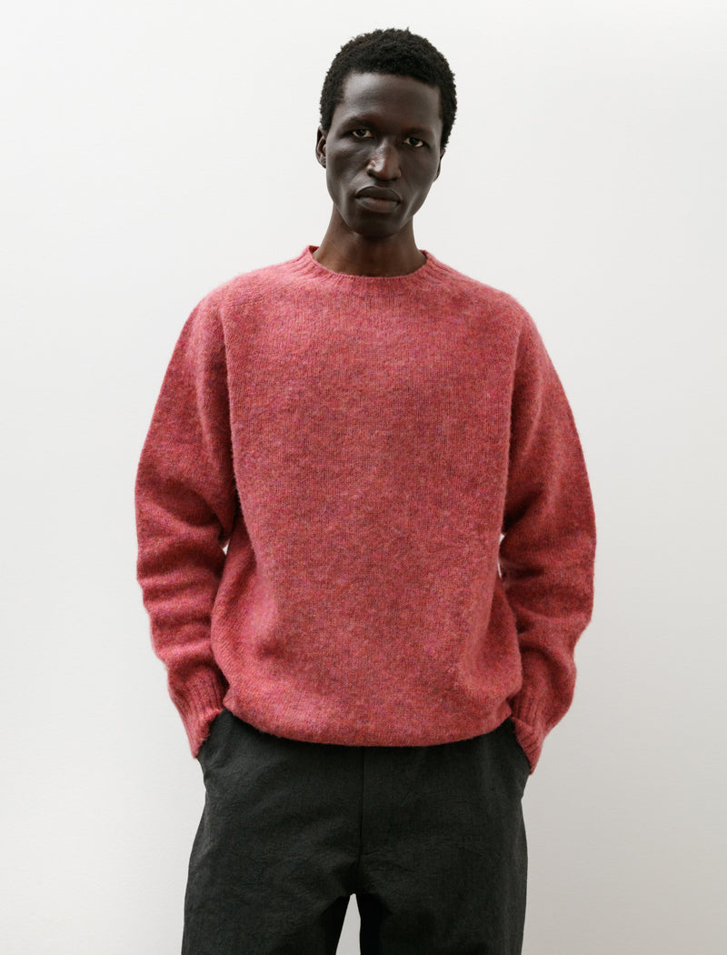 Neighbour Pure New Wool Shaggy Sweater Dark Olive