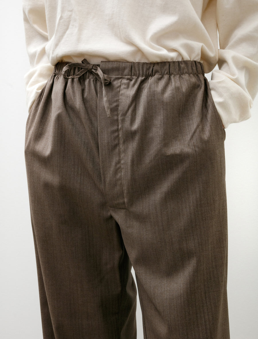 Gabriela Coll Garments No. 288 Fine Wool Drawstring Trousers Brown