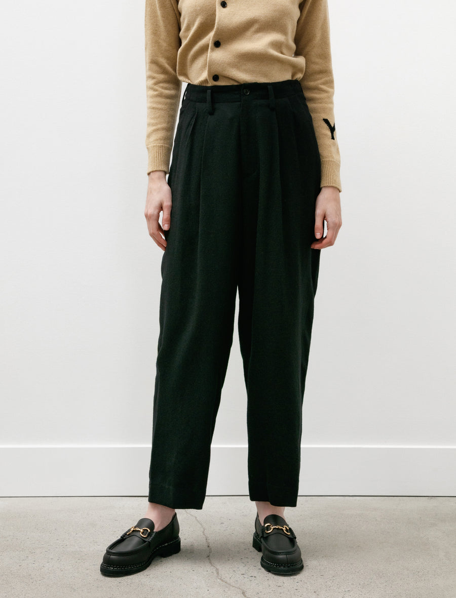 Y's by Yohji Yamamoto Double Tuck Wide Pants Black – Neighbour