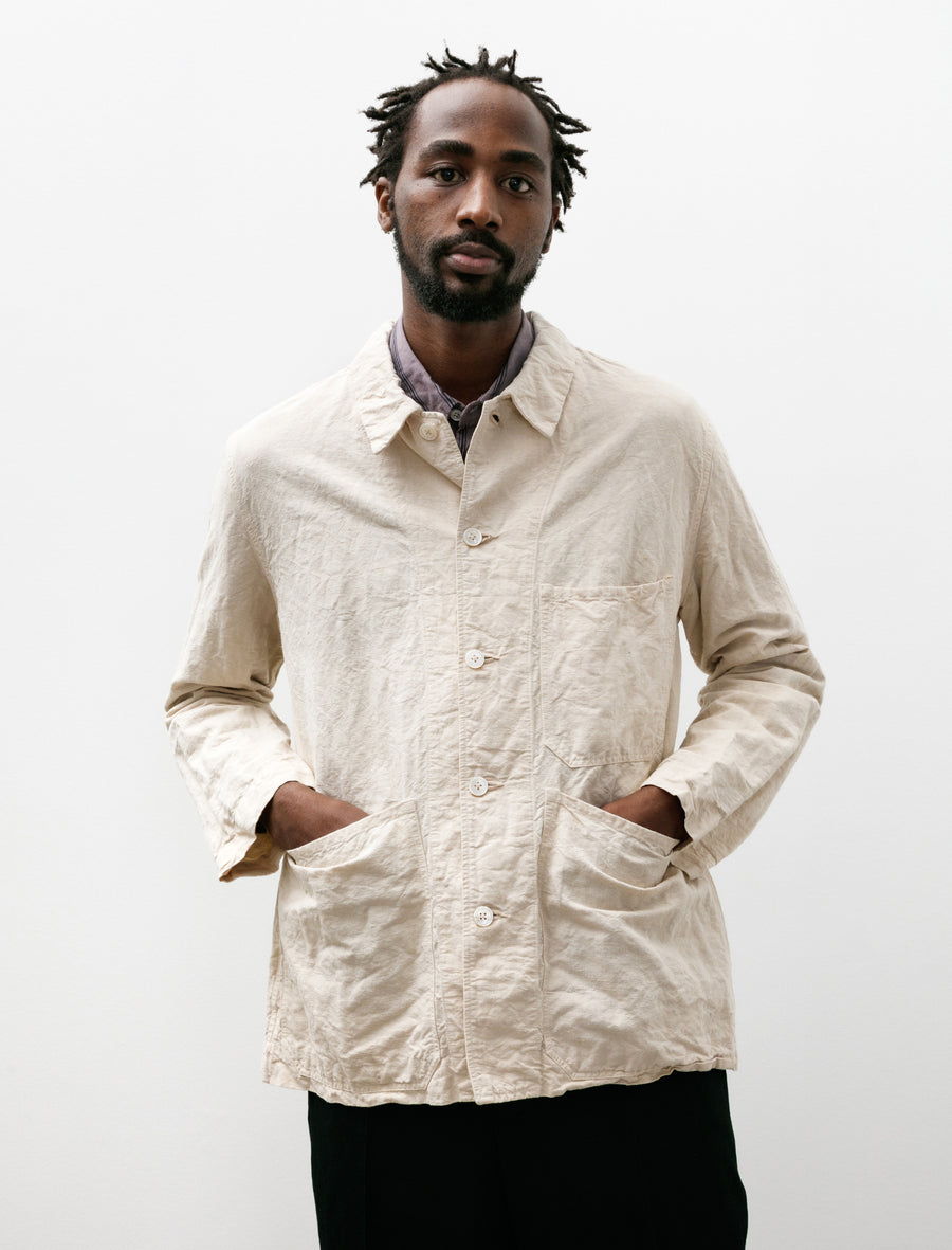 Oliver Church 3 Pocket Jacket French Vintage Linen Cotton Hazelnut