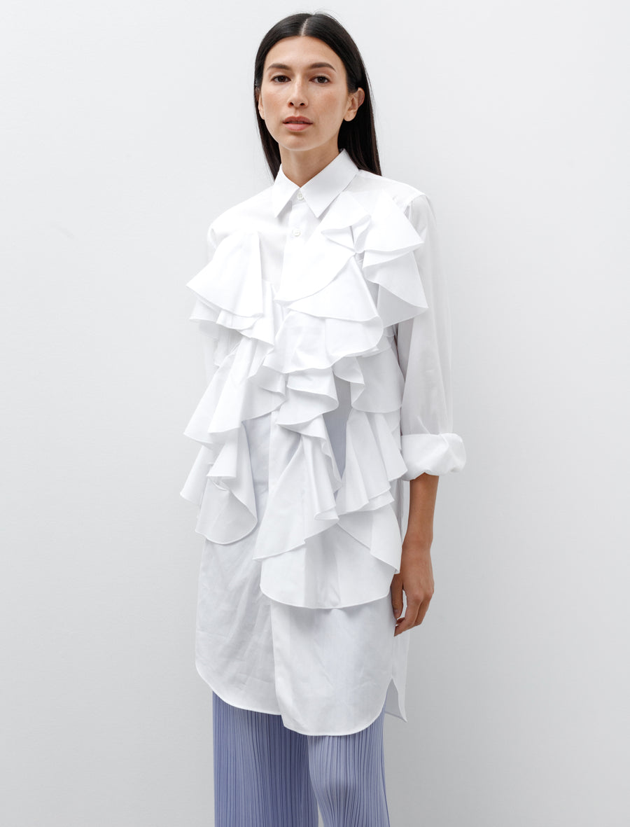 Comme des Garçons Comme des Garçons Long Abstract Ruffle Shirt