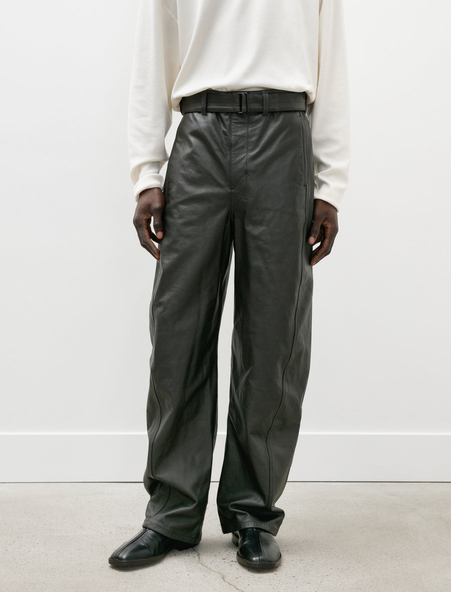 Lemaire Leather Belted Twisted Pants Dark Espresso – Neighbour