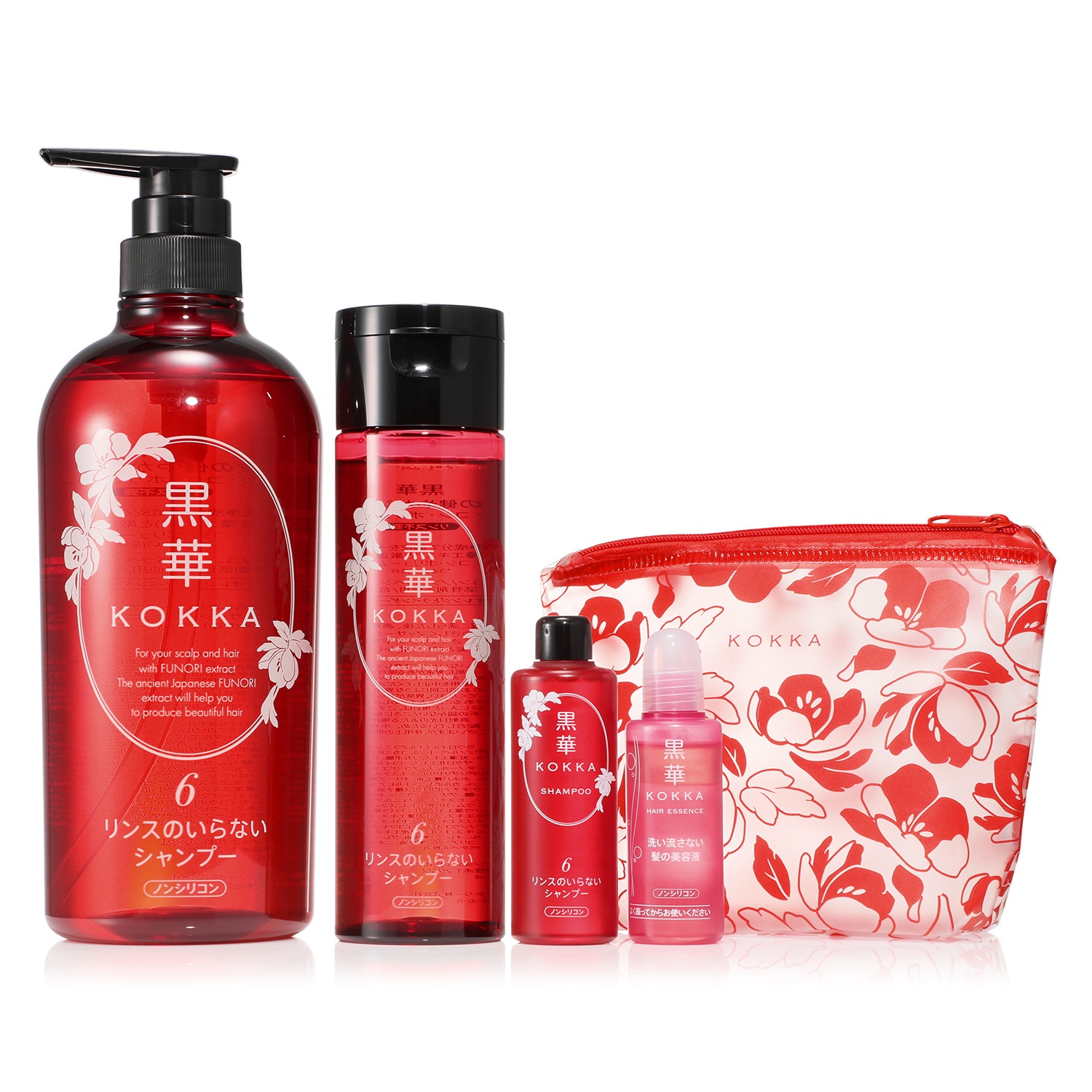 黒華 プレミアムリンスのいらないシャンプー 600ml 2本セット KOKKA 黒