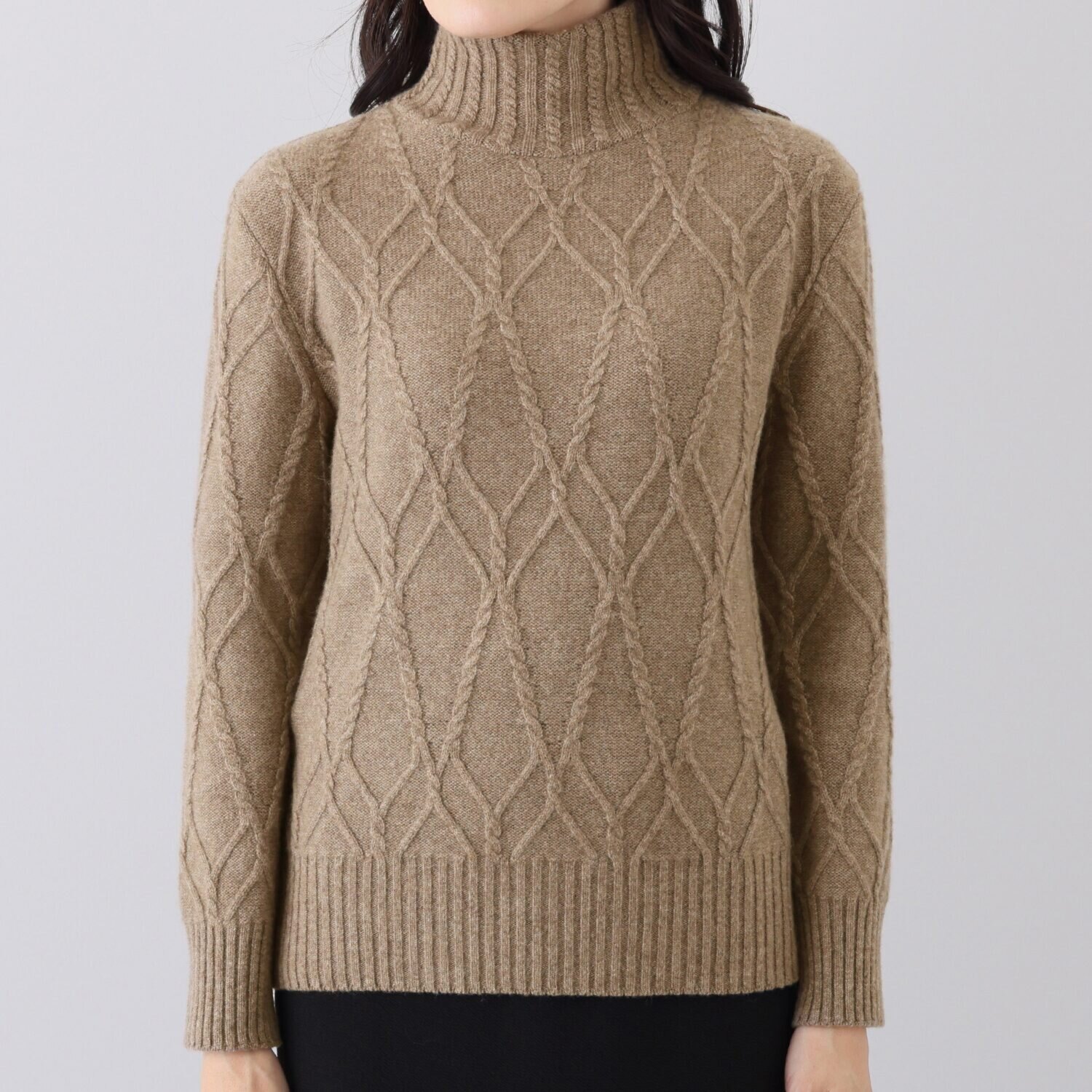 ルーエン ローズ 日本製 内モンゴル産 カシミヤ100％ バイアス