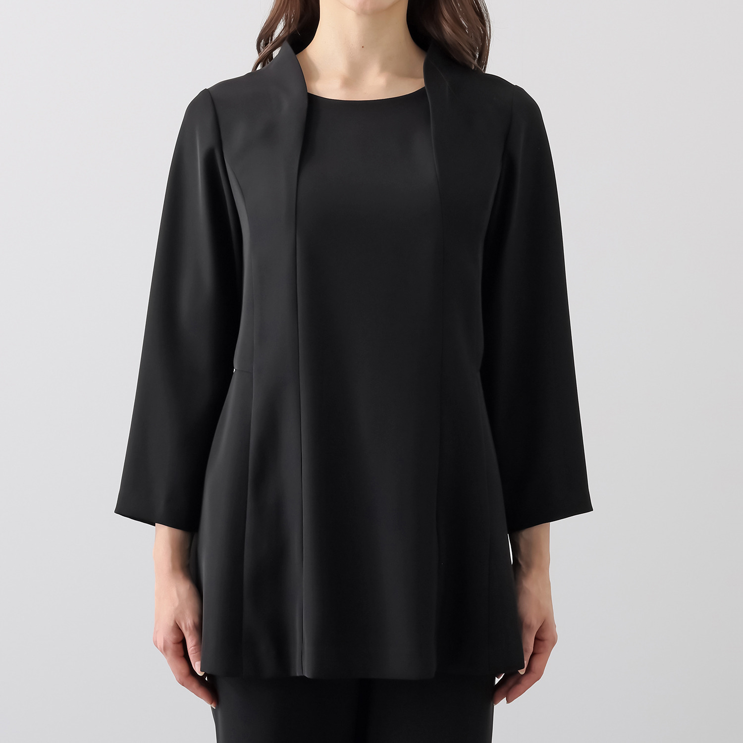 ニュイ ブラックフォーマル 洗濯機で洗える チュニックブラウス