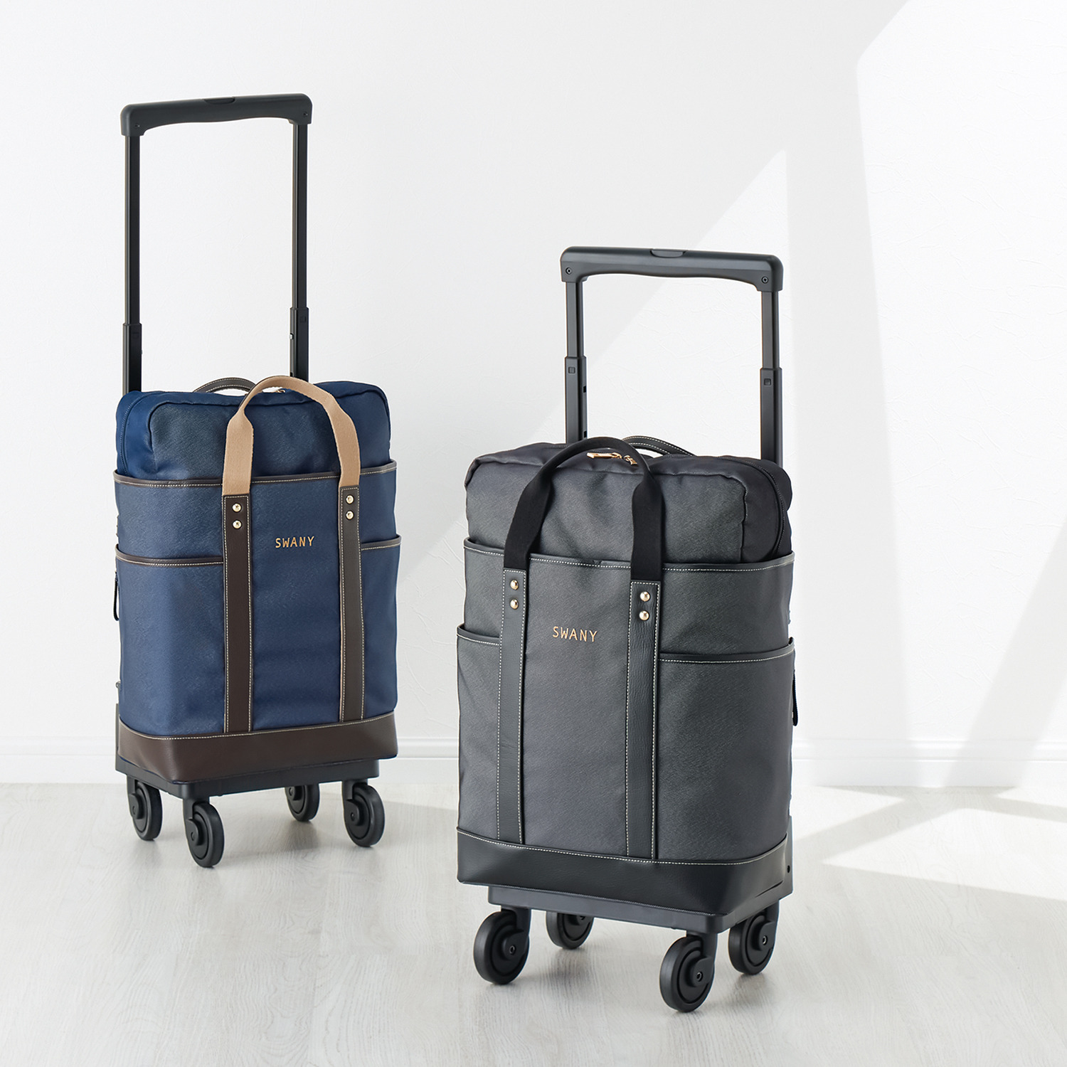 Mサイズ＞スワニー トートキャリー アクティブタウントート 4輪