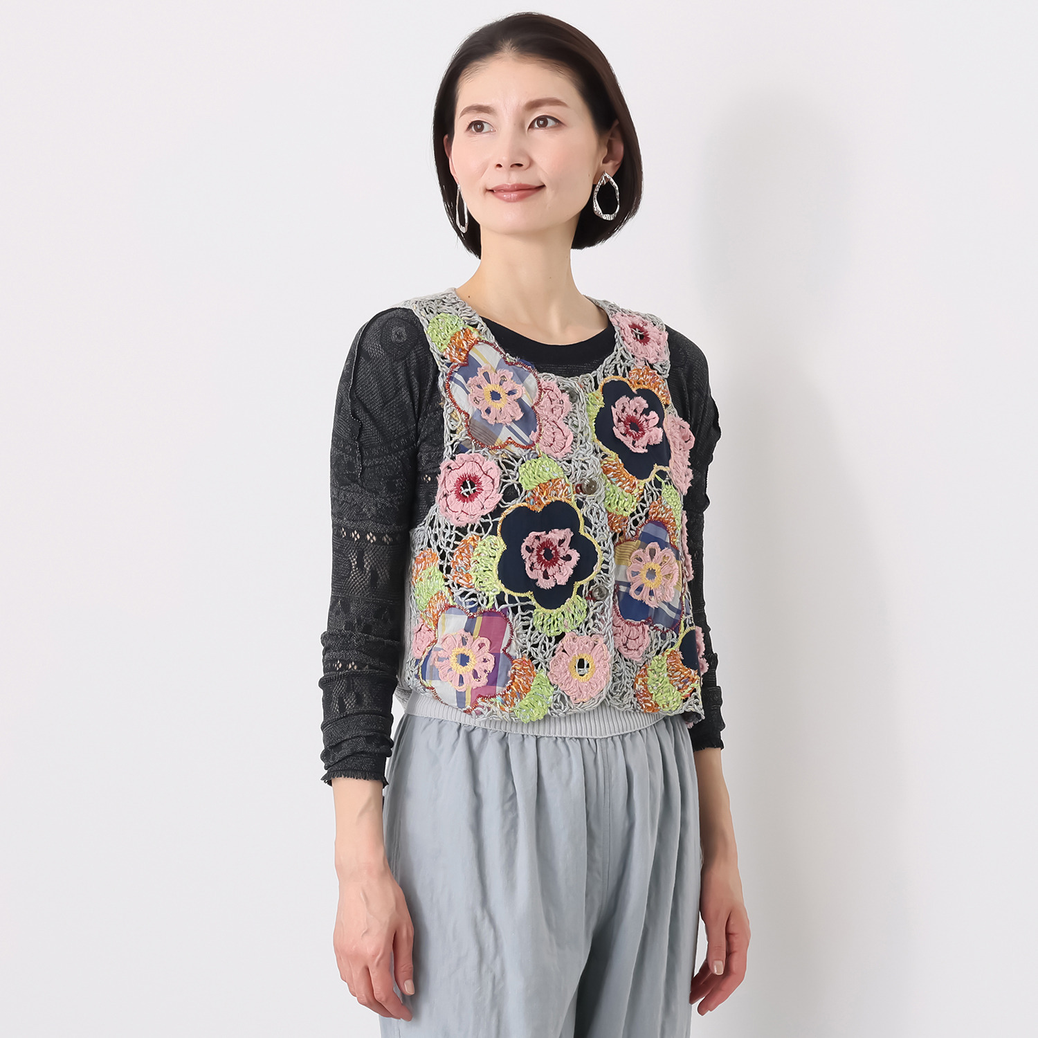 エム アンド キョウコ 刺しゅうベスト- ショップチャンネル