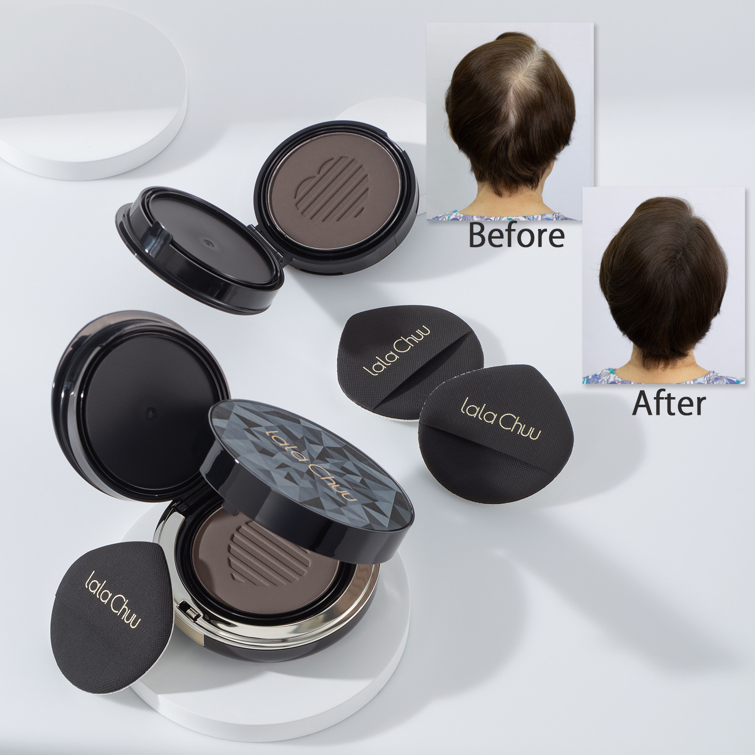 ララチューデビュー5周年 メイク効果で白髪と薄毛を 簡単瞬時にカバー