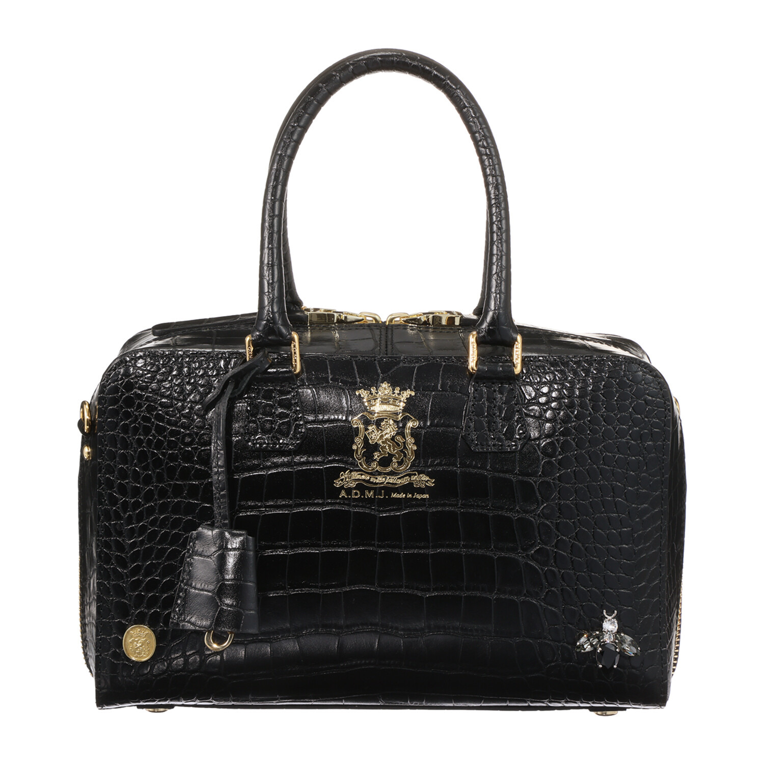 エーディーエムジェイ THE BEE 牛革クロコダイル型押し 全開