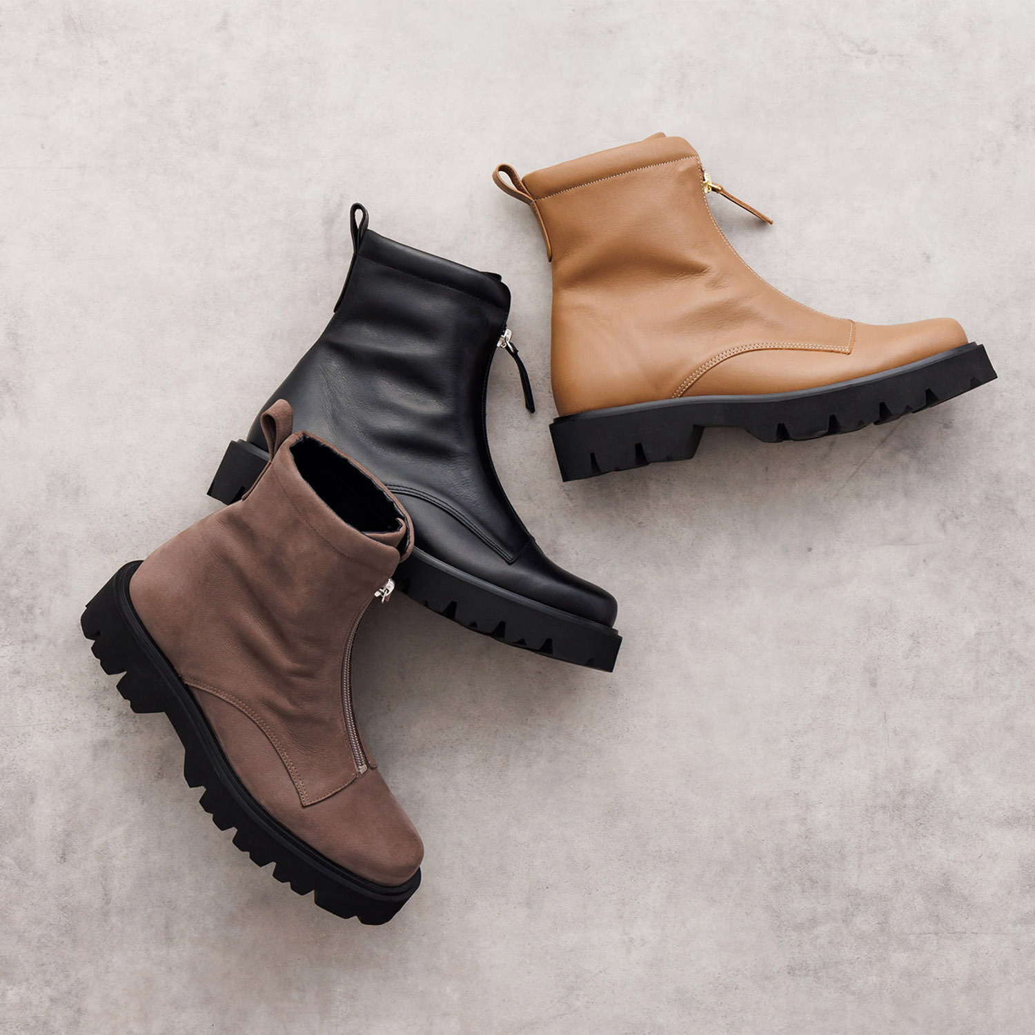 卑弥呼 日本製 はっ水牛革 フロントジップブーツ- ショップチャンネル