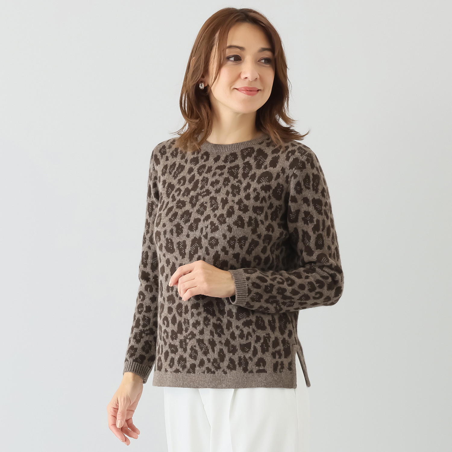 ネイチャーズ 無染色ヤク レオパード柄 プルオーバー- ショップチャンネル