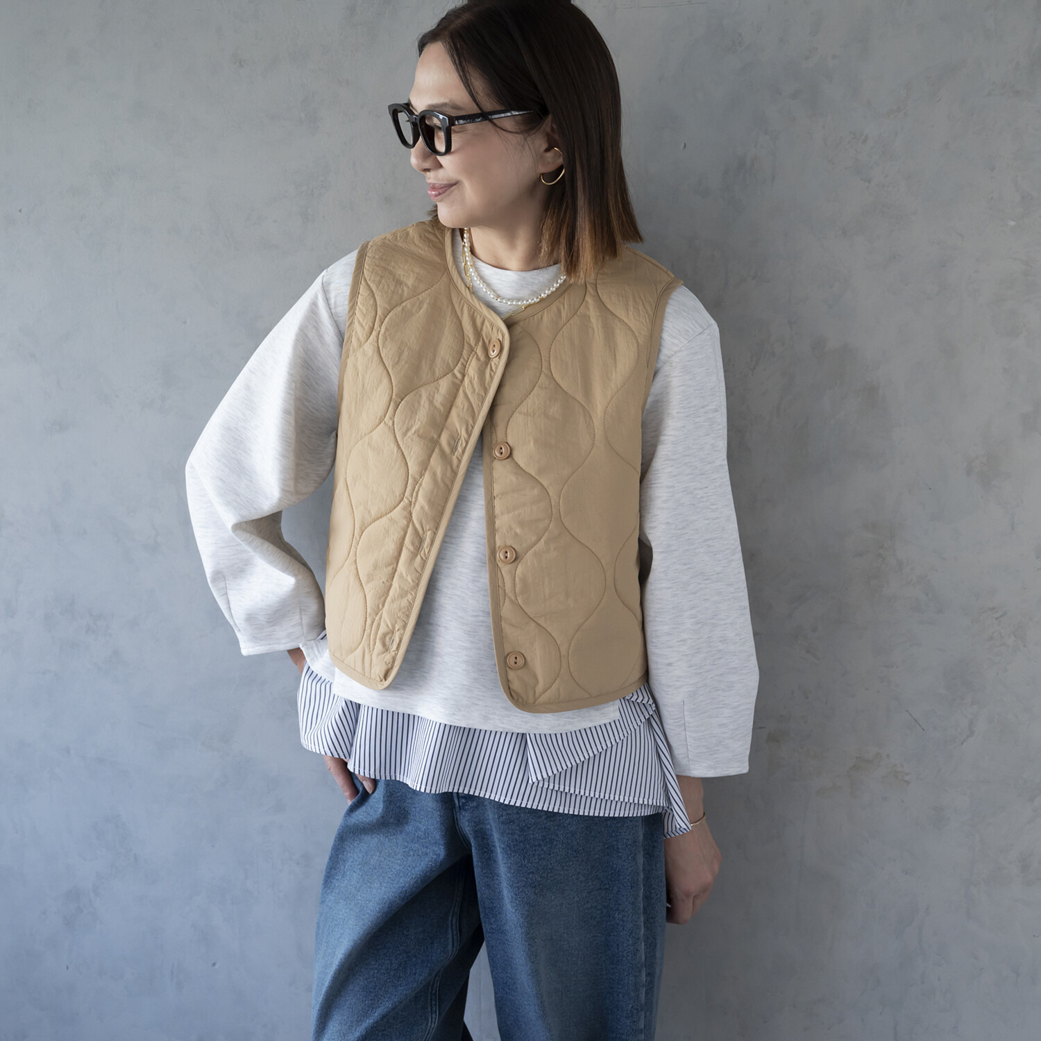 イロプライム コンパクト キルティングベスト- ショップチャンネル