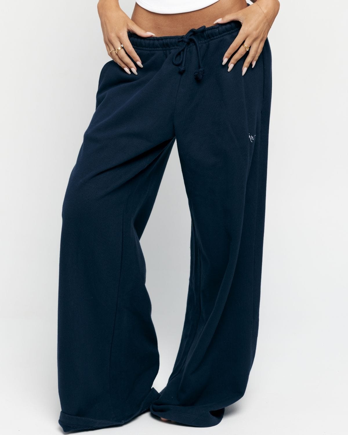 Wide Leg Sweatpants | Deep Navy