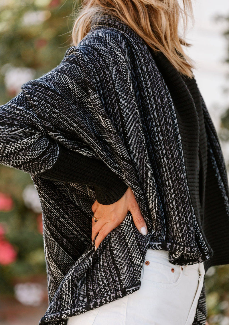 Southwestern Jacquard Stripe Cardigan | LOVESTITCH
