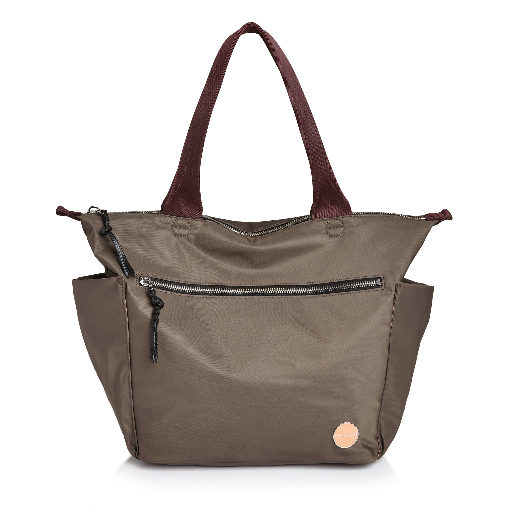 medium work tote bag | laptop ready, water bottle holders, zipper