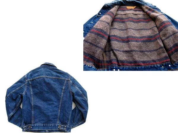 60s LEVI'Sリーバイス 70505 BIGE ブランケットライナー デニム
