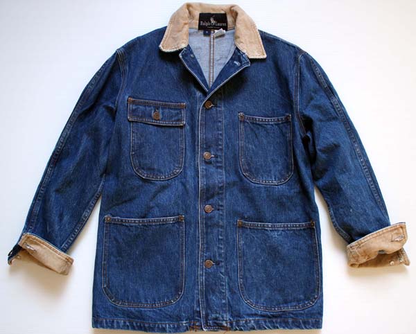 80s USA製 Ralph Laurenラルフローレン デニム カバーオール S