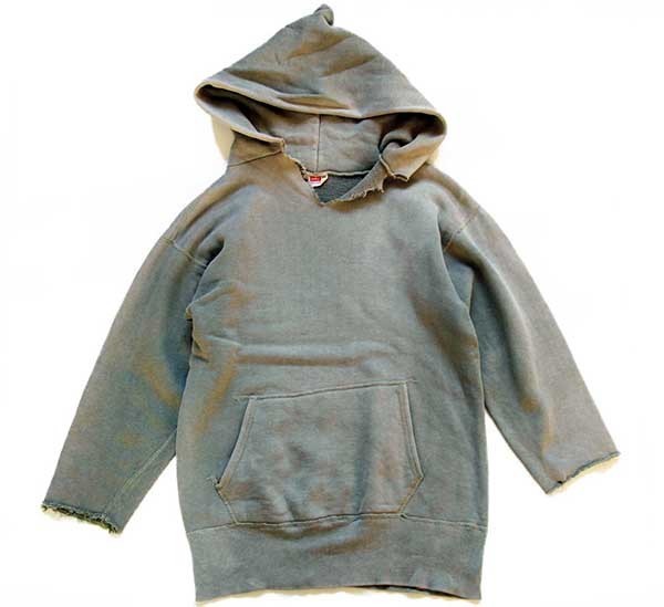 60s HANES WIND SHIELD 無地 コットン スウェットパーカー ボロ