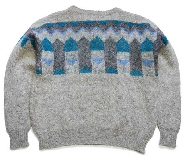 80s アイスランド製 ICEWEAR ノルディック柄 ウールニット セーター M