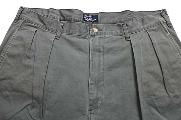 90s USA製 ポロ ラルフローレン ツータック コットン チノパン