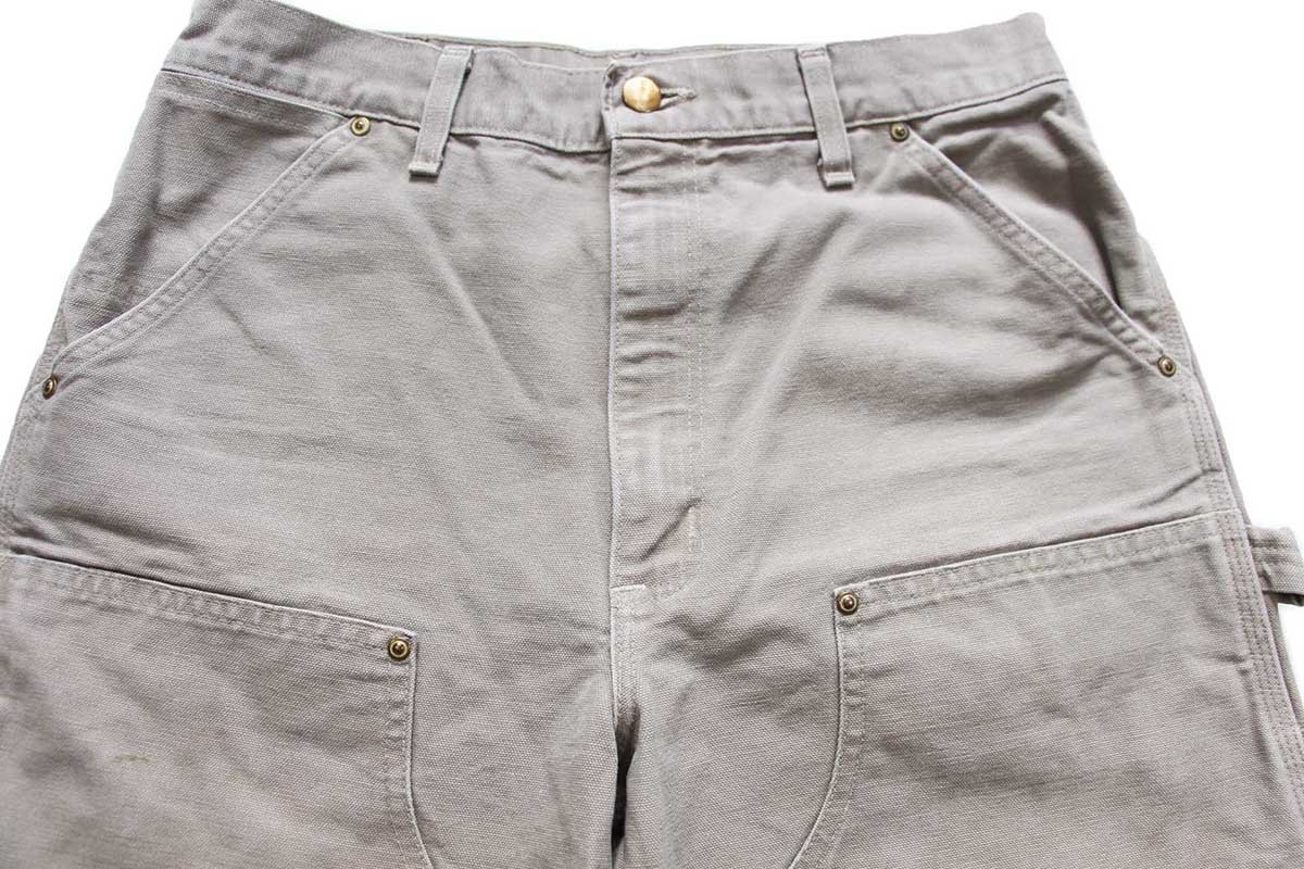 90s USA製 carharttカーハート ダメージ ダブルニー ダック地