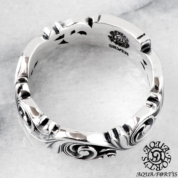 アクアフォーティス クラシカル アラベスク 透かし シルバー リング