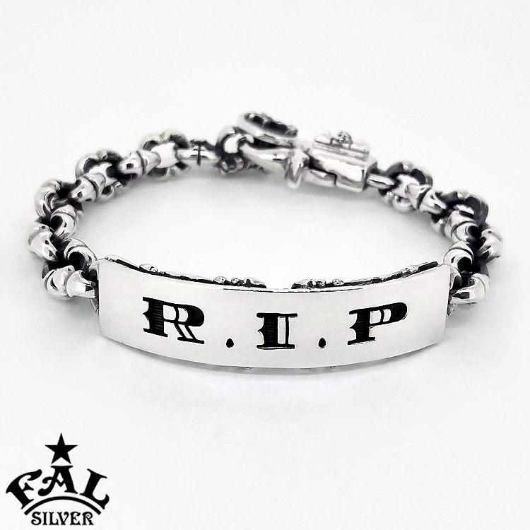 エフエーエル F.A.L FAL シルバー ブレスレット ラージ R.I.P