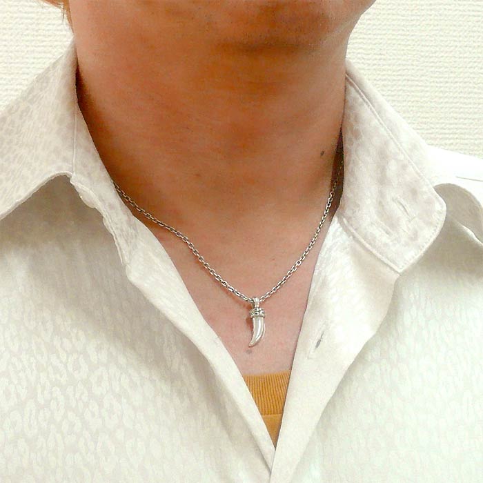 ケースミス K-SMITH シルバー ネックレス KIBA 牙 メンズ 45cmを販売