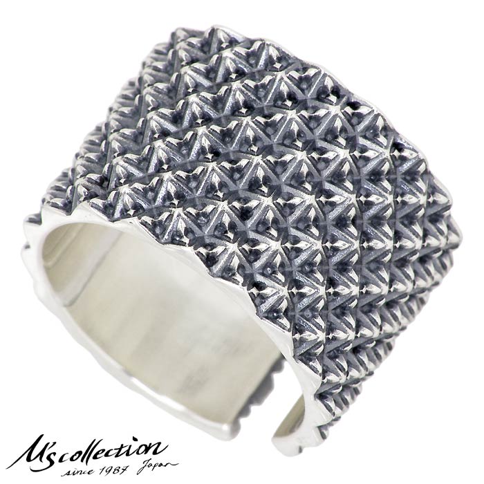 M's collection【エムズ コレクション】スタッズ ワイド シルバー