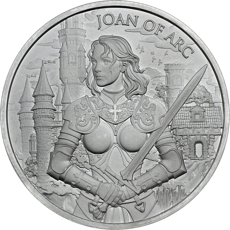 Joan of Arc Legendary Warriors Series 1oz .999 Silver Round