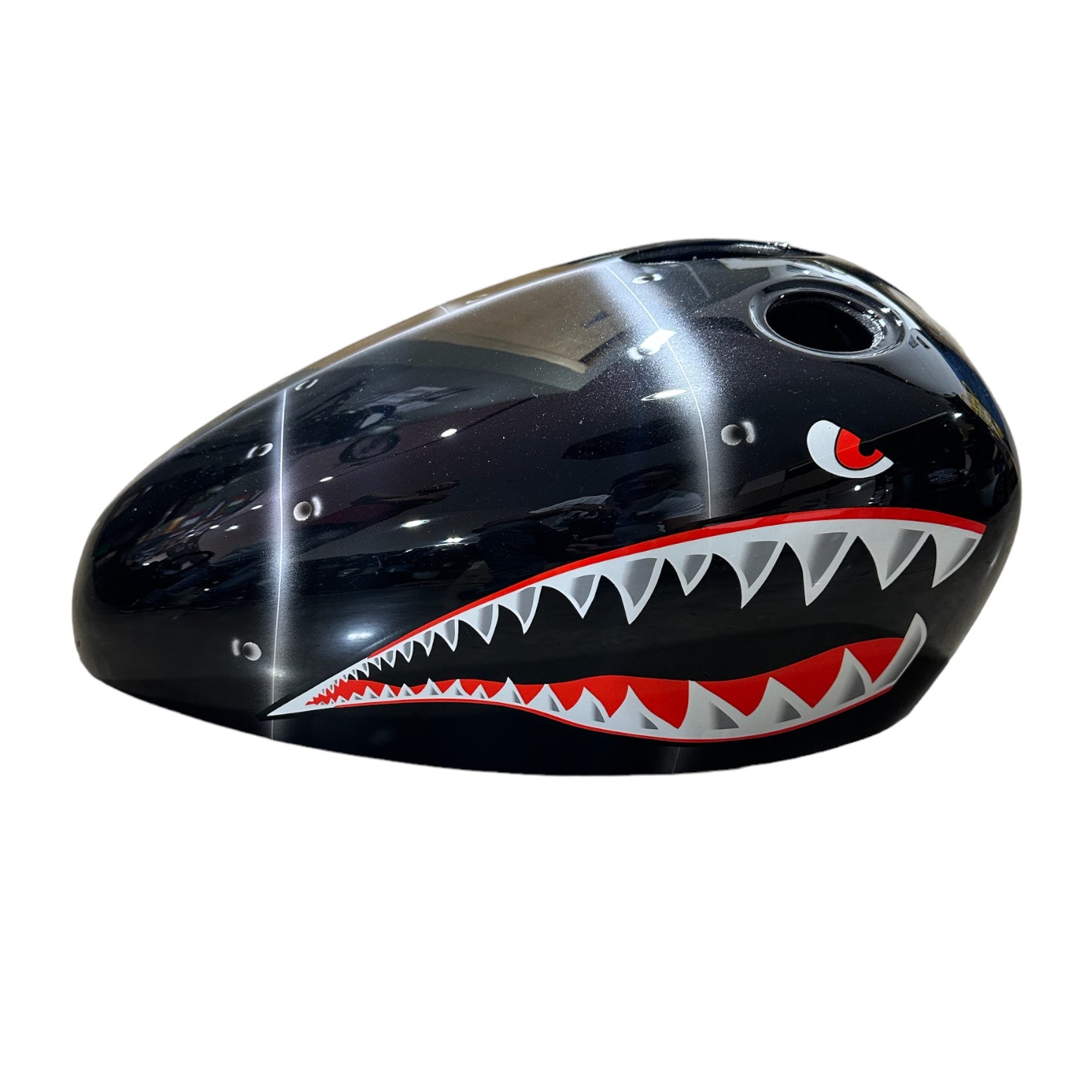 Buy METAL SHARK Gas Tank Cover | SimonKustom - Handmade Fiberglass