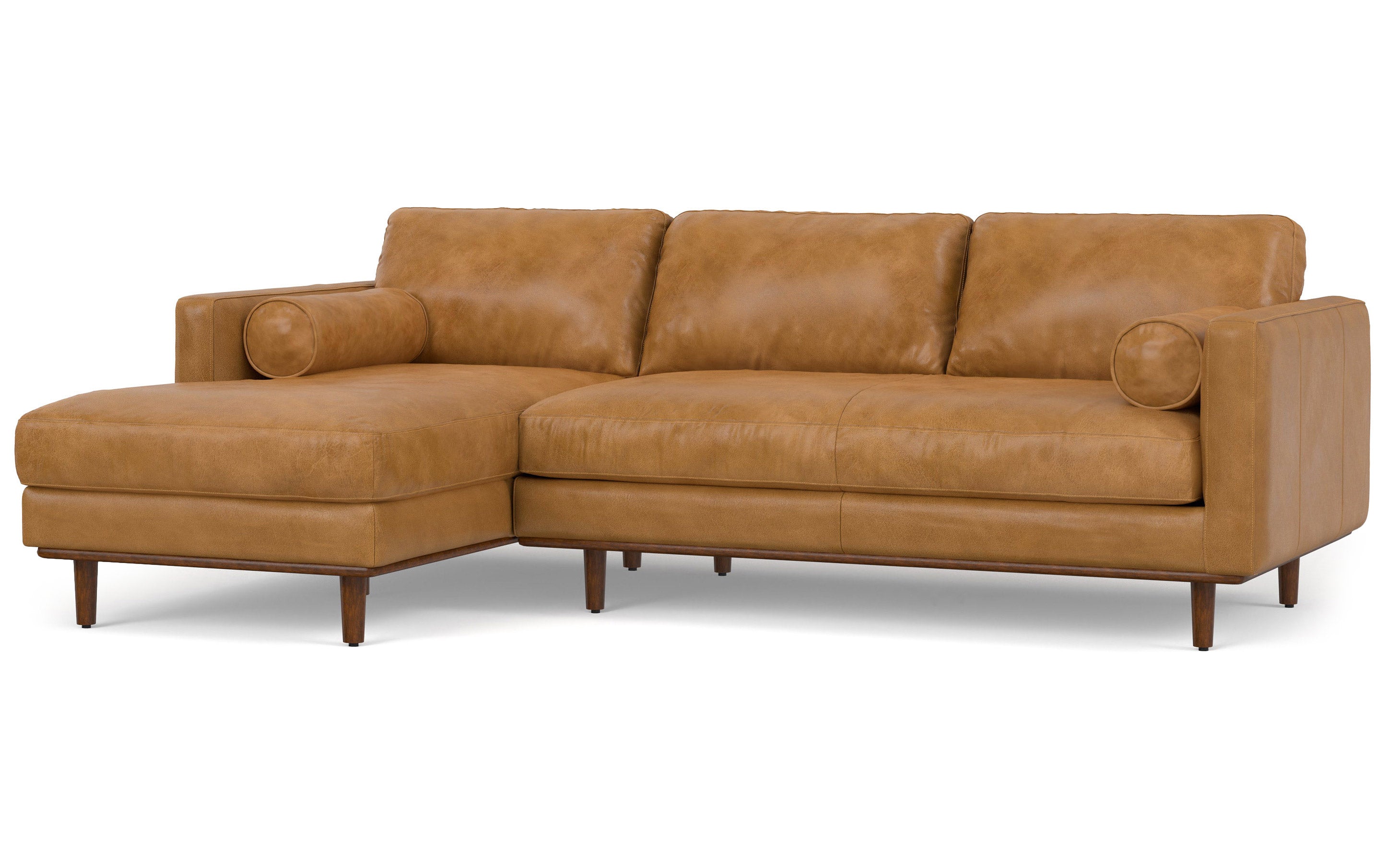 L-Shaped Leather Sectional | Morrison Left Sectional – Simpli Home