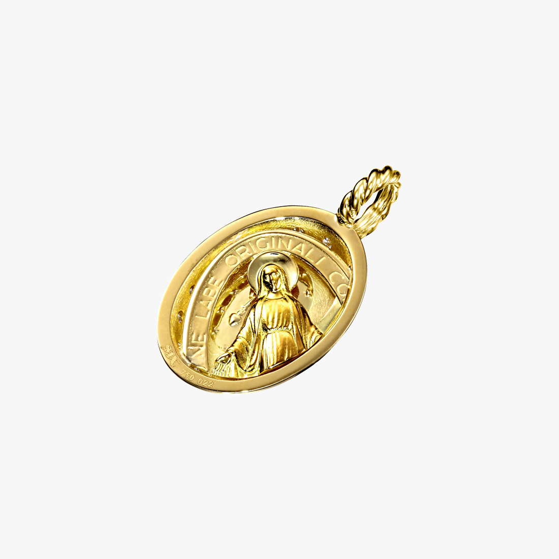 SJX マリア メダイチャーム K18 ダイヤモンド