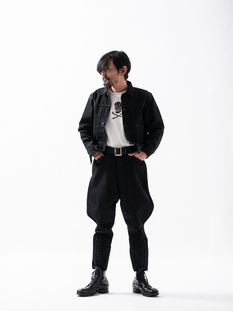 BLACK SIGN - BLACK DENIM SHERIFF BREECHES (DEEP BLACK) | SKANDA