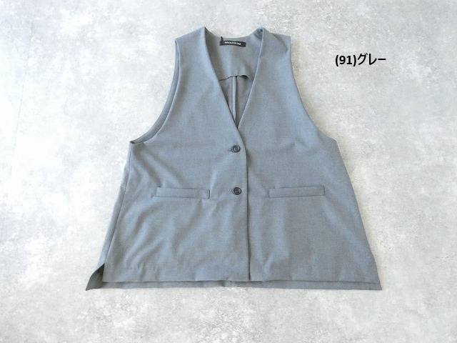 mizuiro ind(ミズイロインド) ディープVネックワイドベスト(3-230108