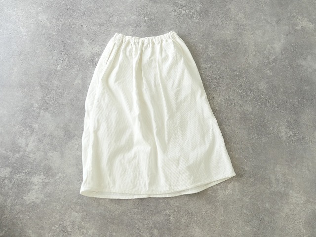 ホームスパンコーデュロイスカート白 ペチコート付き ホームスパン