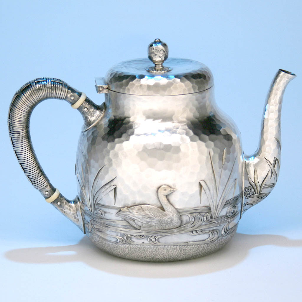 Dominick & Haff Japanesque Antique Sterling Silver Coffee & Tea