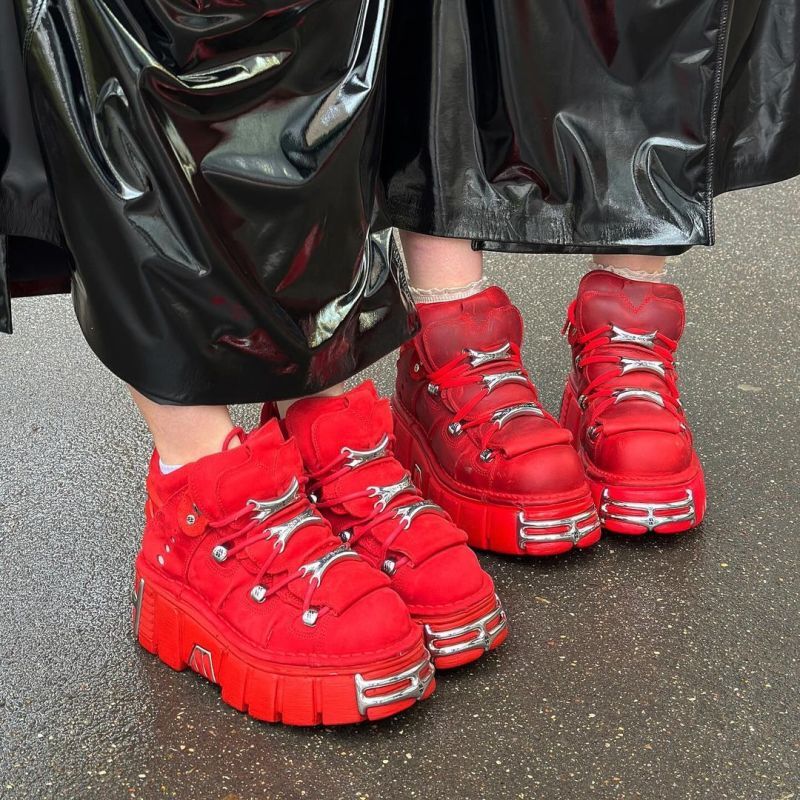 取り寄せ] M-106-C141 / レッドスエード / 厚底スニーカー / 本革【NEW