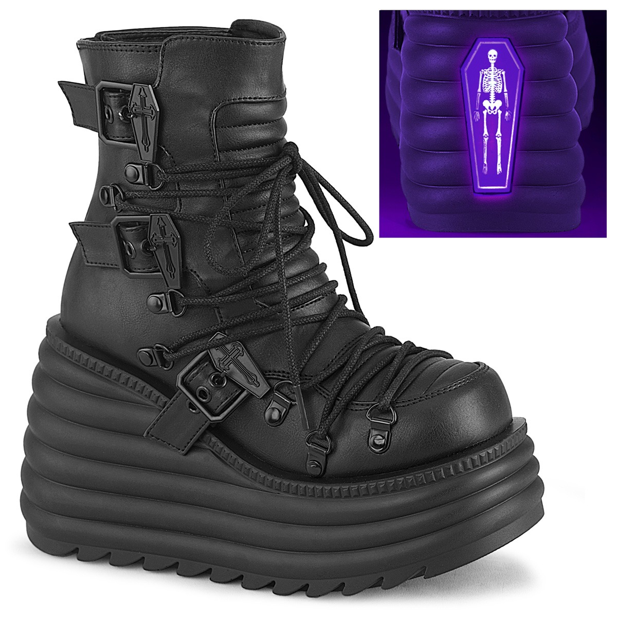 取り寄せ]MORTE-68 / 厚底ブーツ【DEMONIA】 | Spider Rock Web