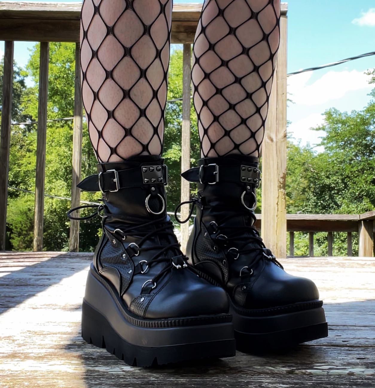 取り寄せ]SHAKER-60 / スパイク厚底ブーツ【DEMONIA】 | Spider Rock Web