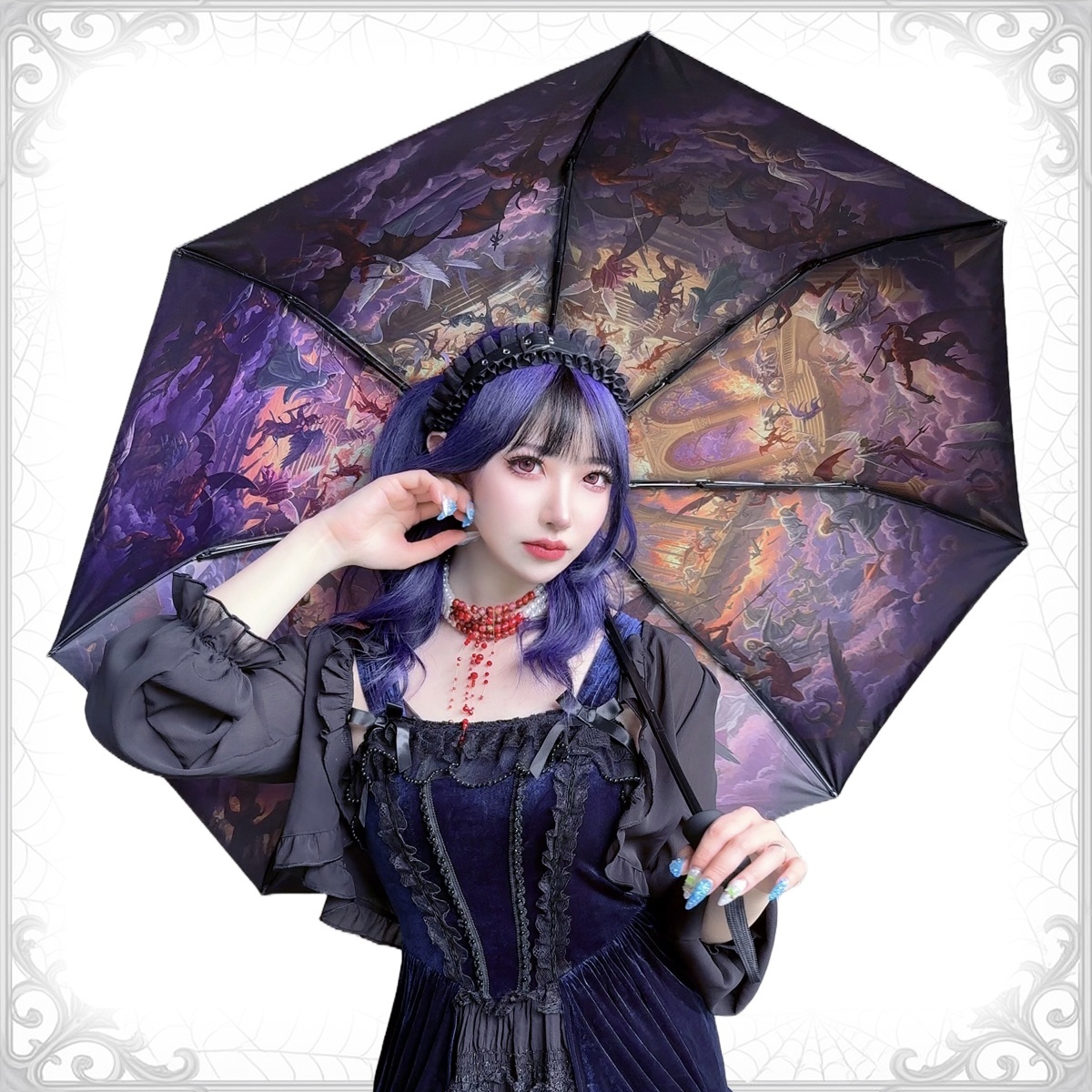 Paradise Lost Umbrella / 折りたたみ傘 / UVカット / ワンタッチ式