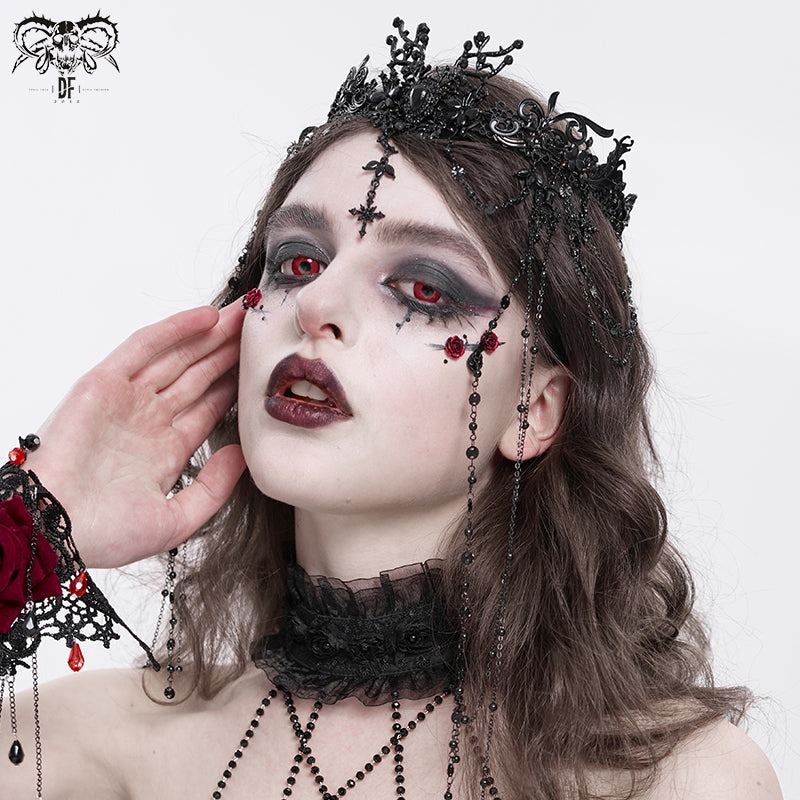 Tassel eyebrow pendant Gothic crown / ティアラ【Devil Fashion