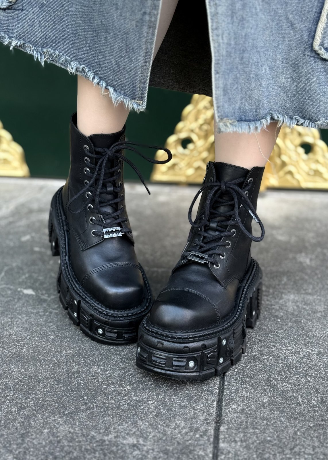 取り寄せ] M.TANK083-C1 / ネジ / 厚底ブーツ / 本革【NEW ROCK